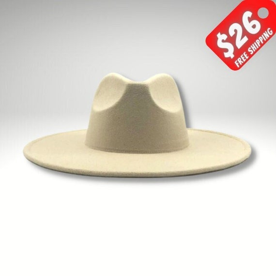 Cream Fedora Fedora Womens Fedora Mens 