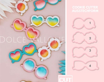 449 Sunglasses - Cookie Cutter  - Fondant Cutter - Clay Cutter - Dough Cutter - Ausstechform - Guetzliausstecher - Keksausstecher