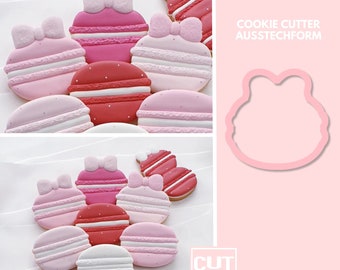 2460 Macaron with Bow - Cookie Cutter - Clay Cutter - Craft - Valentine Cutter