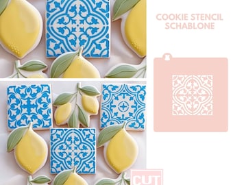 Tile - Italien Style 1 - Cookie Stencil - Craft Stencil - Airbrush Stencil