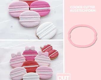 2459 Macaron - Cookie Cutter - Clay Cutter - Craft - Valentine Cutter