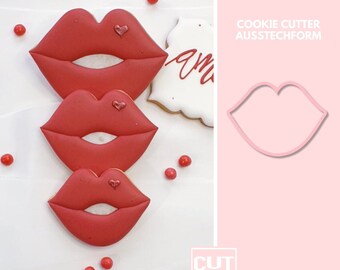 73 Lips - Cookie Cutter  - Fondant Cutter - Clay Cutter - Dough Cutter