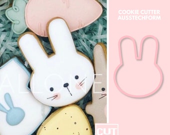 359 Bunny Head  - Cookie Cutter - Cookie Cutter  - Fondant Cutter - Clay Cutter - Dough Cutter