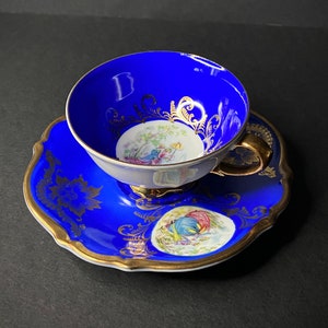 Vintage Porcelain Cup Saucer and Dessert Plate - Z and Co.- Tirschenreuth Bavaria.