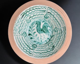 Lebrillo, Rare Spanish Fajalauza Ceramic Bowl - 13"