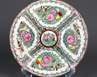 Vintage Chinese Famille Rose Medallion Porcelain Plate