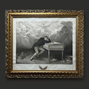 1863, Francois Joseph Aime de Lemud, Rare Large Engraving, Beethoven,