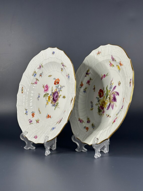 1893-1915, Meissen Plates With Neubrandenstein Decoration From the