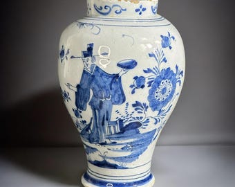 Raro jarrón de porcelana china, siglo XVIII