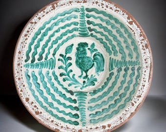 Lebrillo, Rare Spanish Fajalauza Ceramic Bowl - 12&quot;