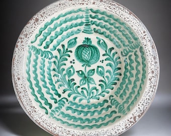 Lebrillo, Rare Spanish Fajalauza Ceramic Bowl - 13.7&quot;