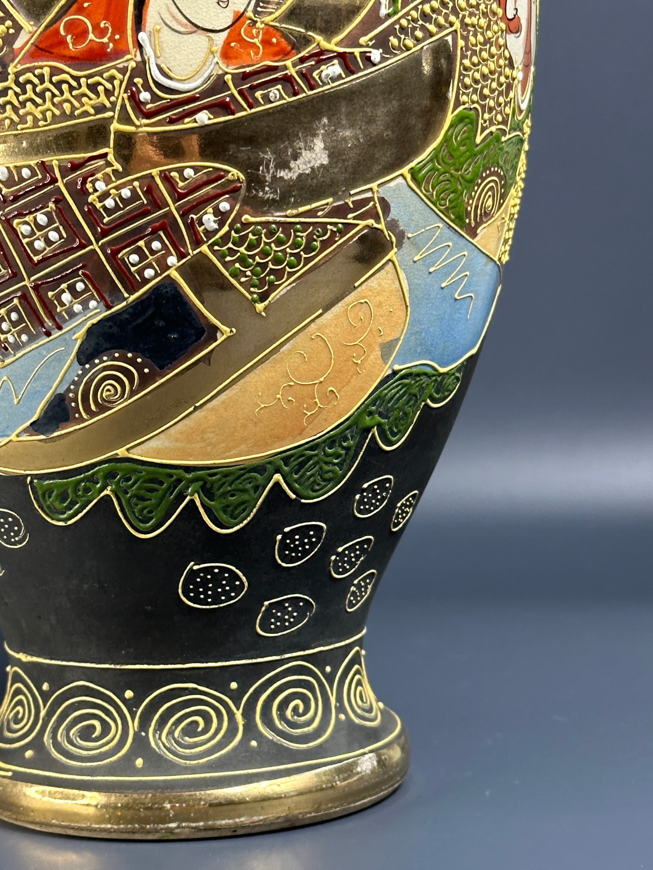 アンティーク 薩摩盛上 オリエンタル和花瓶 - Etsy 日本