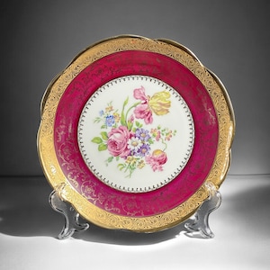Rare Luxury Limoges Plate, Porcelain, France.