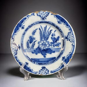 18th Century, Rare Dutch Delft Charger