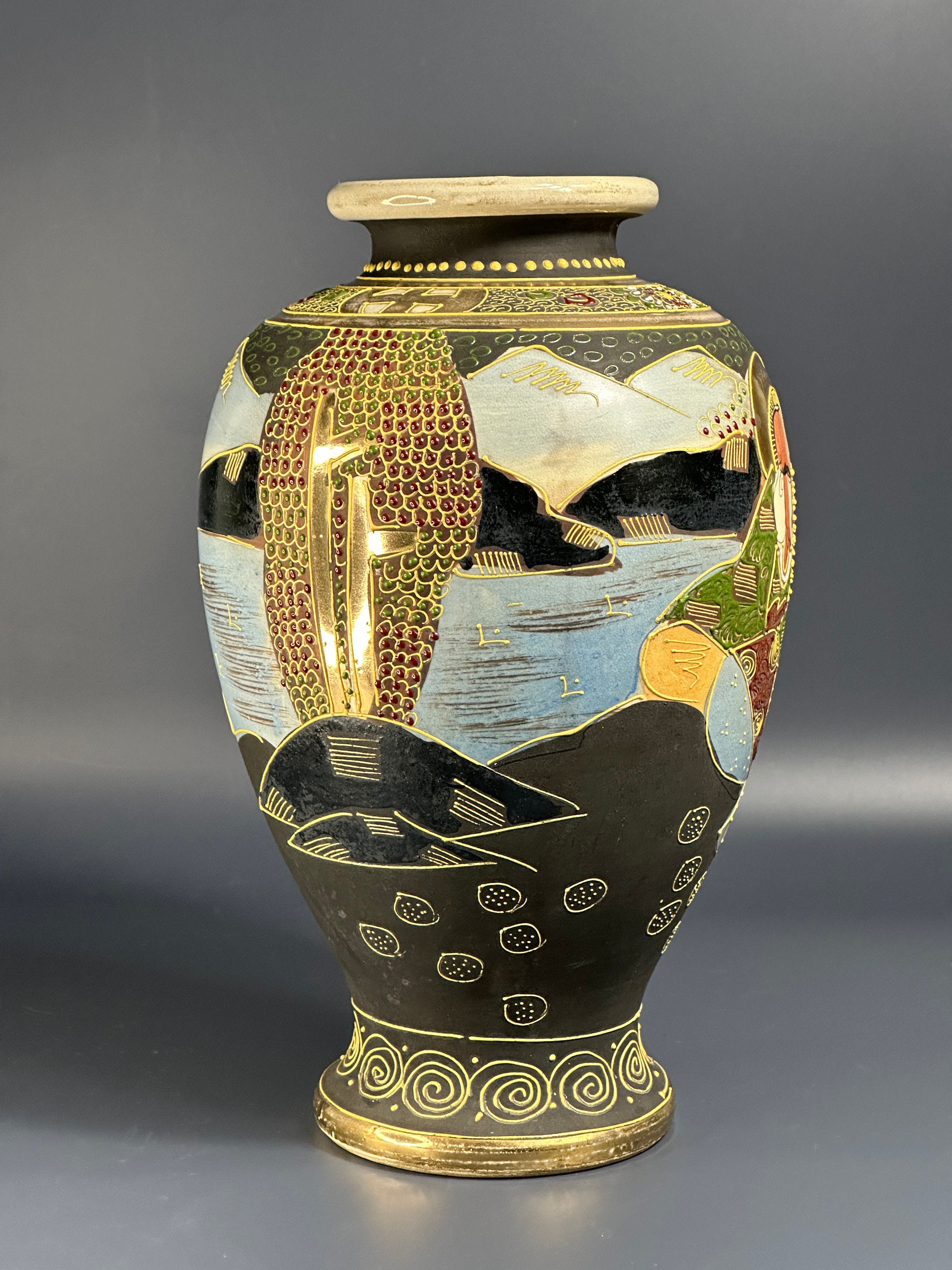 アンティーク 薩摩盛上 オリエンタル和花瓶 - Etsy 日本