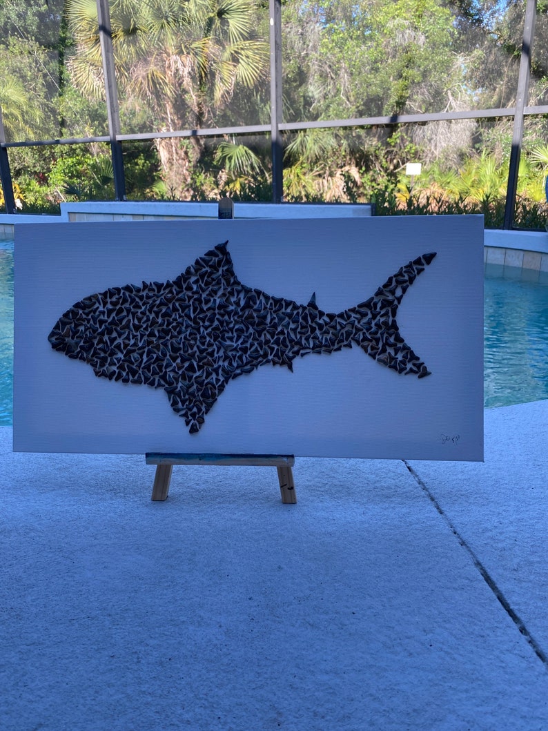 Shark Tooth Art Etsy