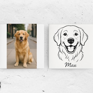 Custom Pet Portrait Vector File – Personalized Cartoon Dog SVG – Animated Pet Art for Cricut, Printables, Stickers, and Gifts