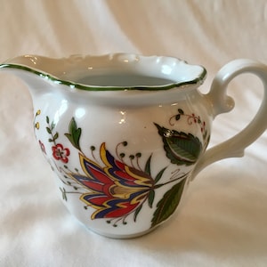 CREAMER / PITCHER – Bloemen – Setlmann Weiden uit Beieren (jaren &#39;50)