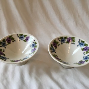 RICE BOWLS (set of 2) – Japanese traditional floral design (1970’s)