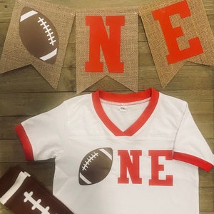 Customized Football Jersey: First Birthday Shirt