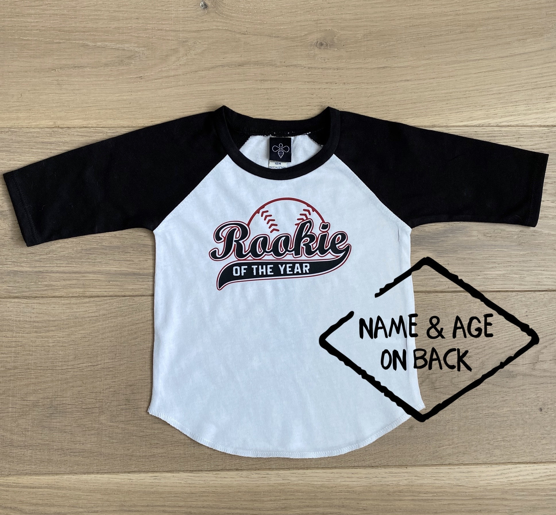 Rookie of The Year 1st Birthday Shirt, Boys Baseball Birthday Shirt, Sports Party, Cake Smash Shirt