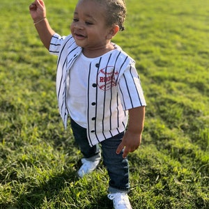 Custom Baseball Jersey , Rookie of the Year Party, First Baseball Jersey , Baseball 1st Birthday ,Cake Smash Party , Rookie Year Jersey