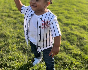 Custom Baseball Jersey , Rookie of the Year Party, First Baseball Jersey , Baseball 1st Birthday ,Cake Smash Party , Rookie Year Jersey