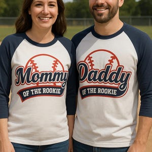 Rookie of the year 1st birthday, Daddy of the Rookie, Mommy of the Rookie, Rookie  Baseball birthday shirt,  family birthday, Rookie Year