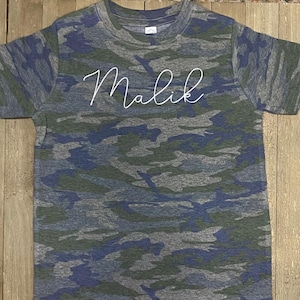 Youth Camo Shirts, Toddler Camo Shirt , Customize with your name , camouflage shirts