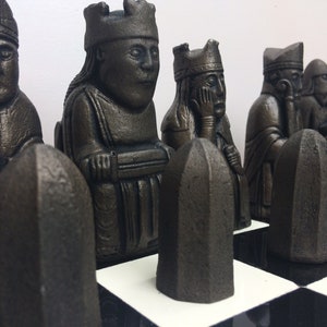 Isle of Lewis Chess Set - Wizards Chess set - Made to order Chess pieces - Antique Bronze and Pewter effect - Chess pieces only