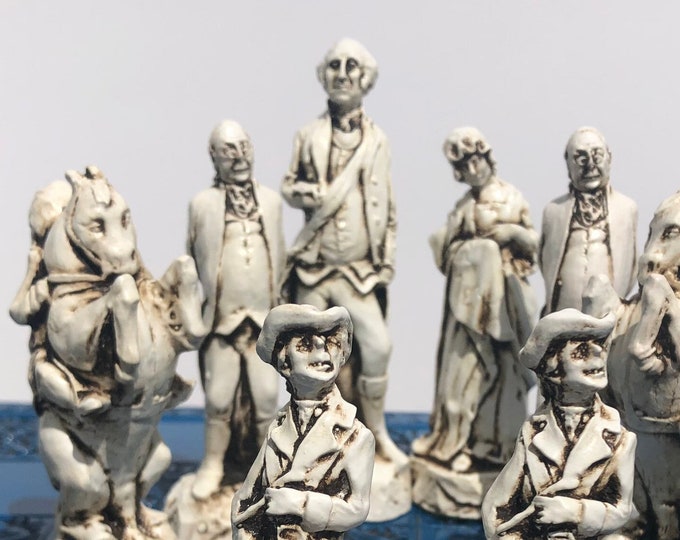 American war of Independence Chess Set - 4th July Chess Set - The Revolutionary War of 1776 - Made to order  (Chess pieces only)