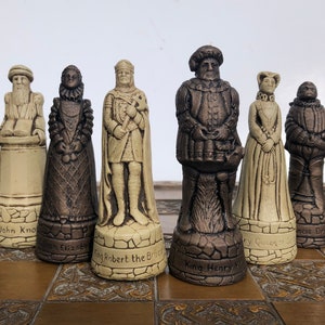Chess set - Scotland vs England chess pieces - Made to order - Handmade chess pieces only ( board not included )