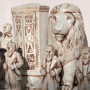 Narnia Chess Set - Handmade chess set - CS Lewis The Lion The Witch and The Wardrobe Themed Chess Set - Made to order Chess Pieces Only)