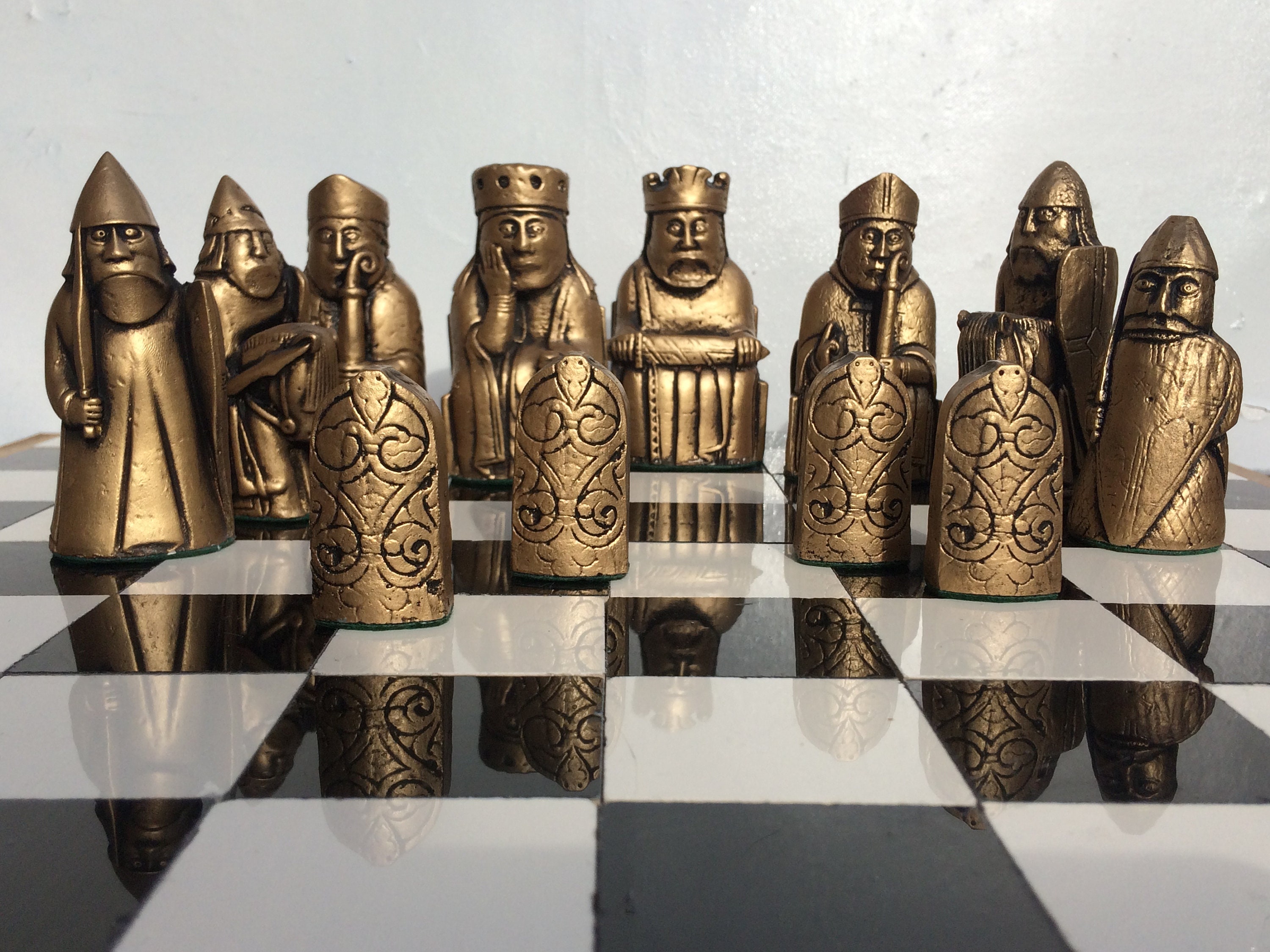 Personalized Chess Set with Historical Isle of Lewis Reproduction Game –  Mantra Immortal: Immortalize Your Gifts!