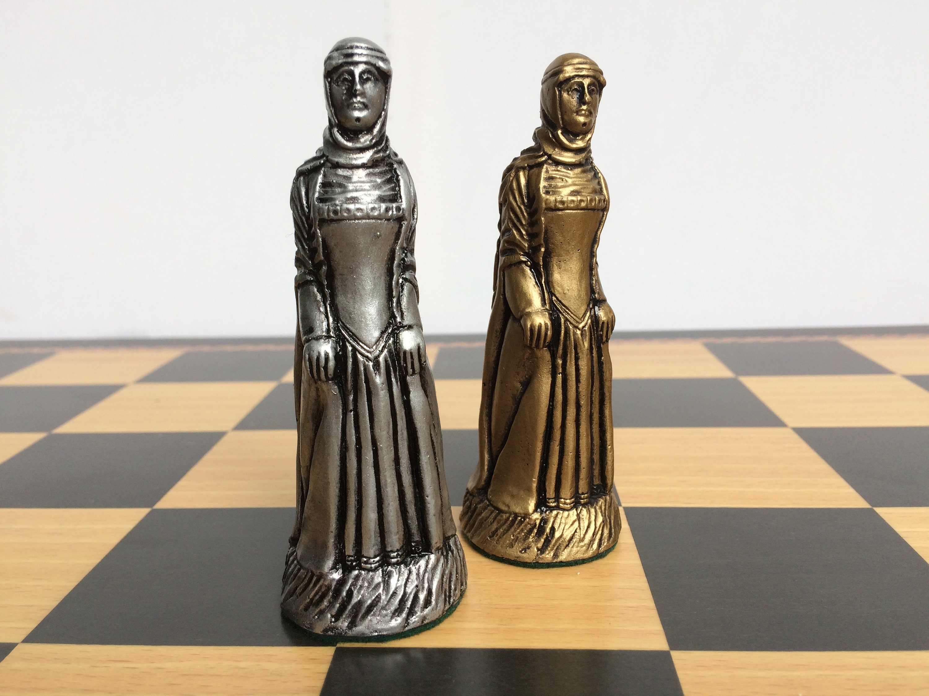 2 3/4 Small Medieval Knights Metal Chess Pieces  Chess pieces, Medieval  chess, Medieval chess set