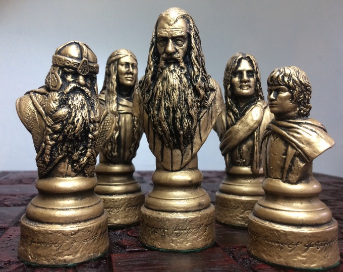 Lord of the Rings chess set - LOTR Chess Set Handmade Made to order Chess pieces only)