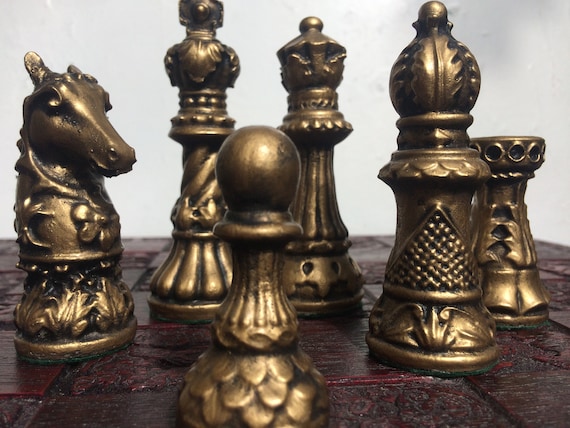 ROYALTY ROUTE WOODEN HANDMADE STONE CHESS SET AND BOARD GAME