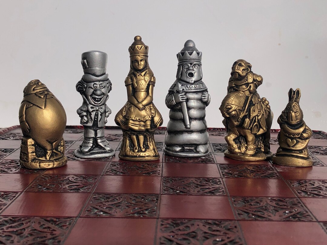 Chess Set Alice In Wonderland Chess Pieces Made To Order Handmade 