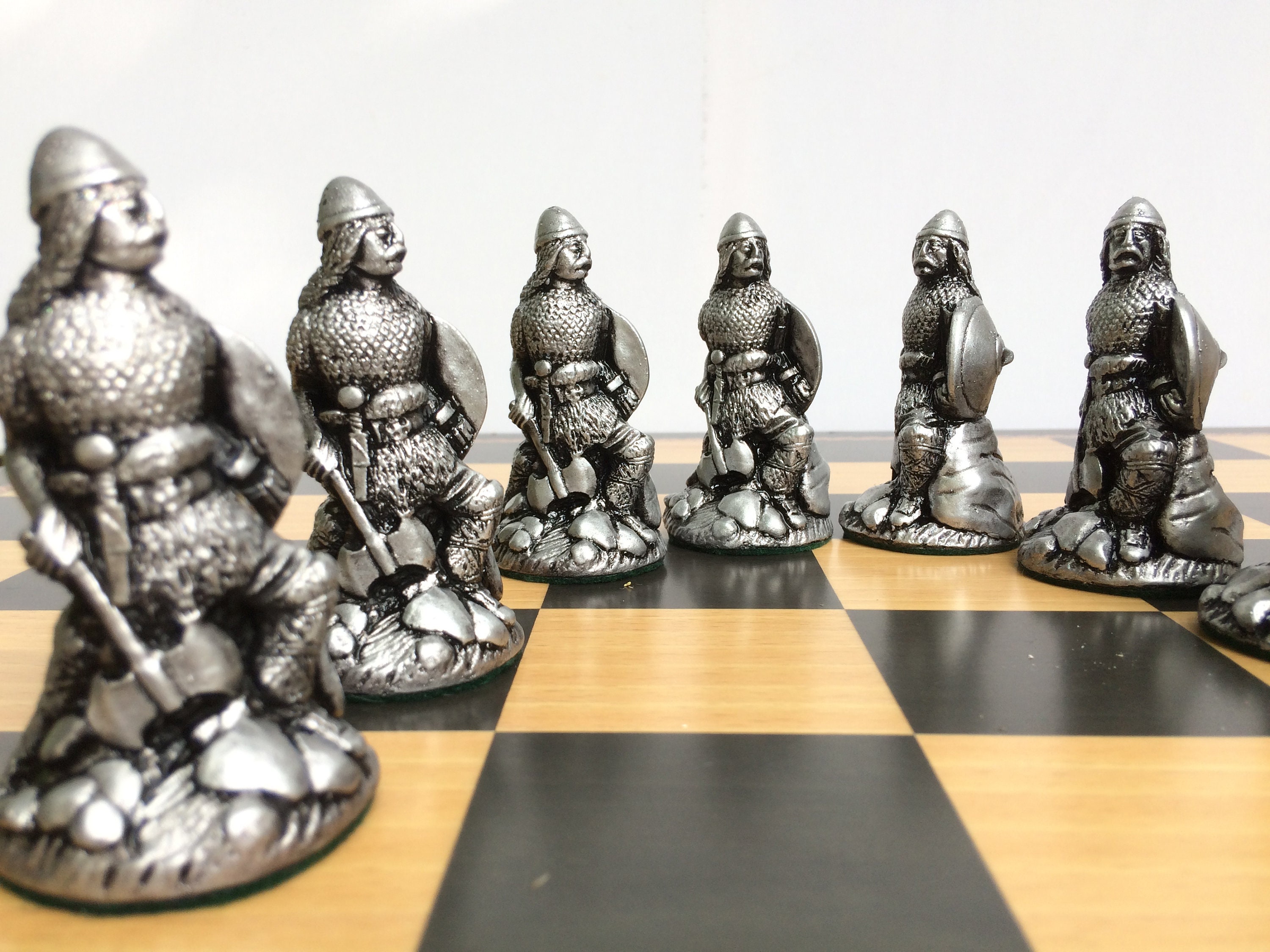 Medieval Chess Set the Normans Chess Set Gold and Silver 