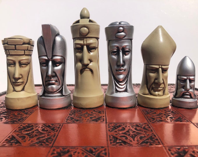 Chess set - The Gothic Chess set - Peter Ganine themed Chess pieces - of Star Trek fame - Chess pieces only - made to order