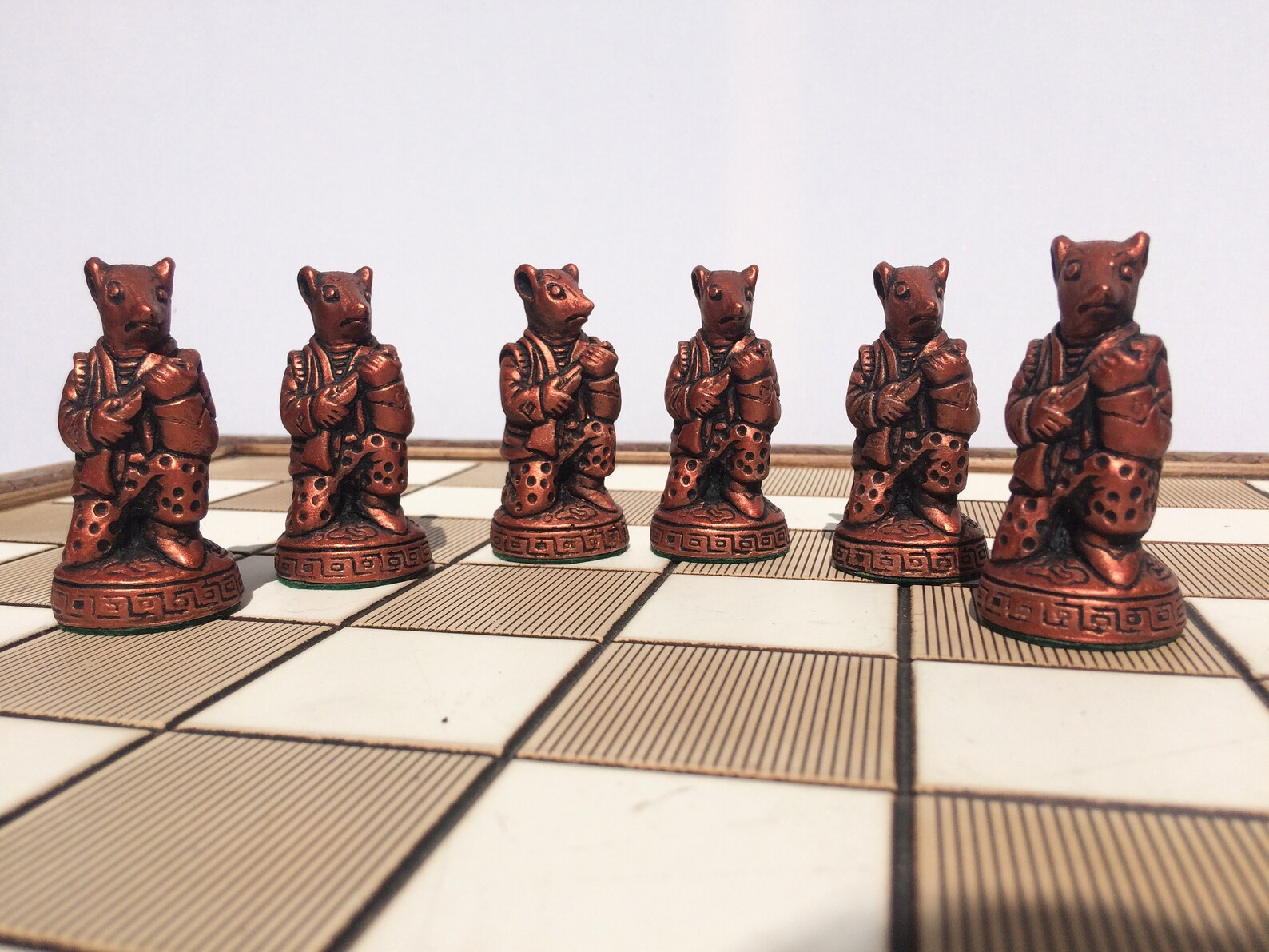 Animal Chess Set Chinese Mice Chess Set Antique White and - Etsy