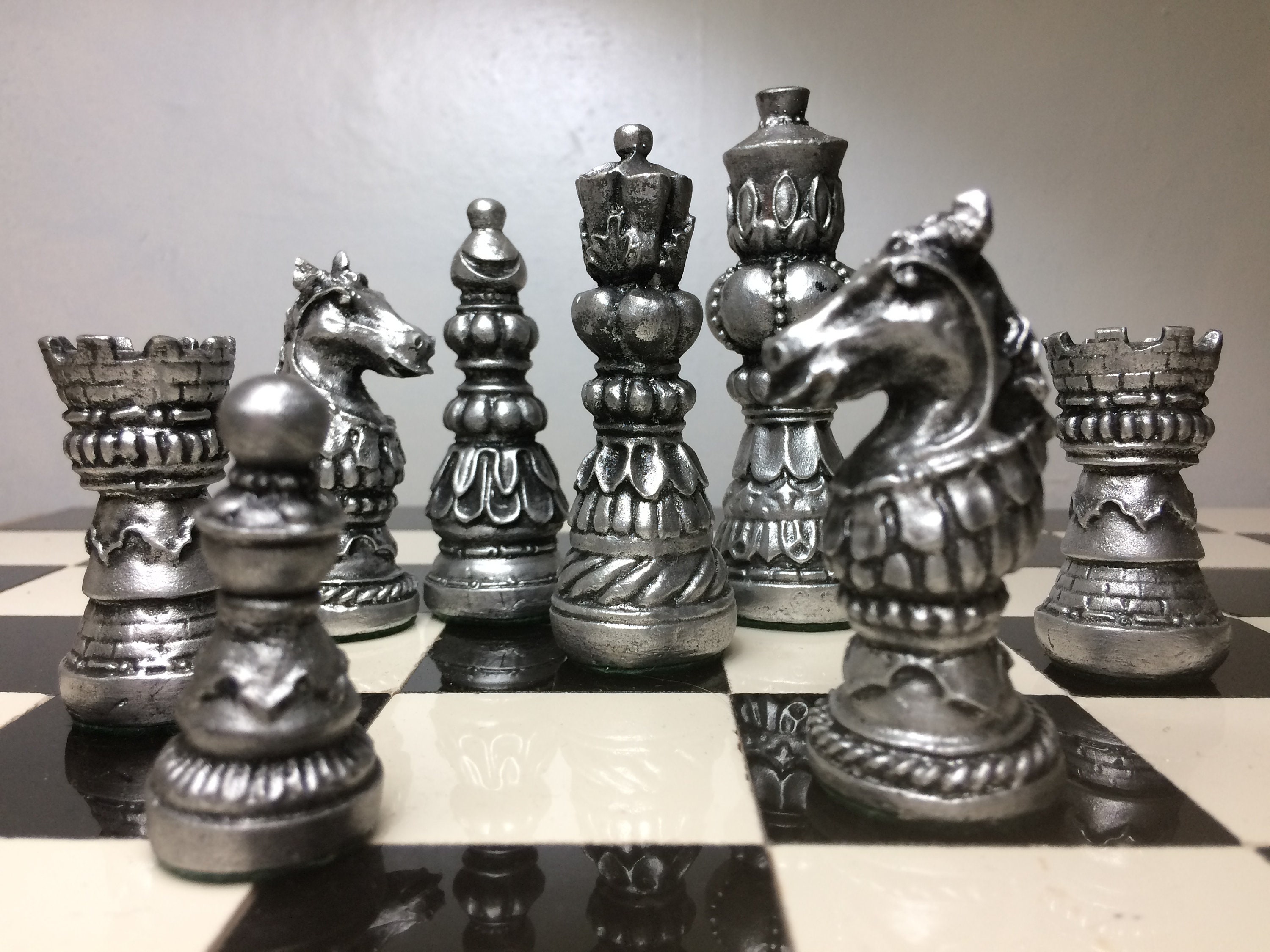 ROYALTY ROUTE WOODEN HANDMADE STONE CHESS SET AND BOARD GAME