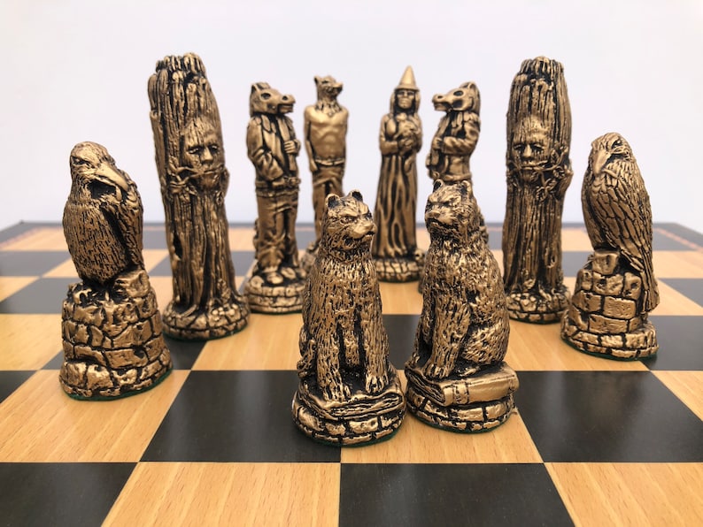 Myth and Magic Chess Set - Handmade Chess Pieces With a Wiccan Theme ...