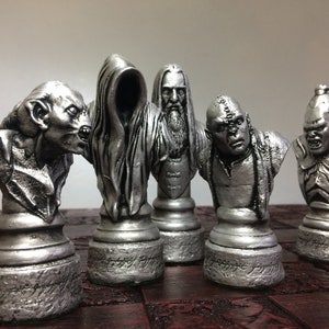 Lord of the Rings chess set LOTR Chess Set Handmade Made to order Chess pieces only image 2