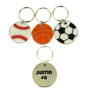 Personalized Sports Keychain: Custom Team Bag Tag