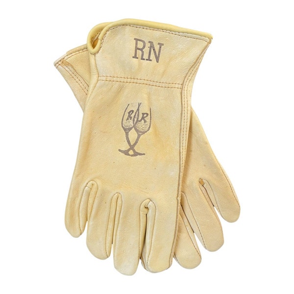 Personalized deerskin work glove custom garden glove personalized leather glove with logo gifts for him gifts for her stocking stuffer