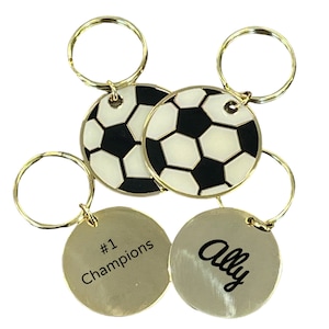 Personalized Soccer Keychain: Sports Bag Tag, Team Charm
