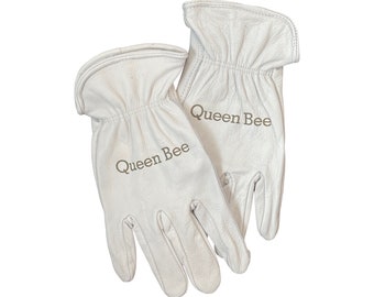 Personalized Goatskin Leather Work Gloves: Engraved Gardening Gift