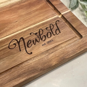 personalized cutting board engraved wood cutting board personalized housewarming gift bridal Christmas gift charcuterie board home decor