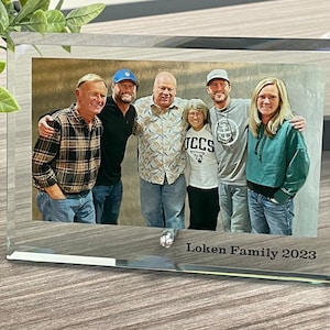 Personalized glass photo UV print frame gift picture frame photo wedding gift family beveled photo frame clear glass photo frame print glass
